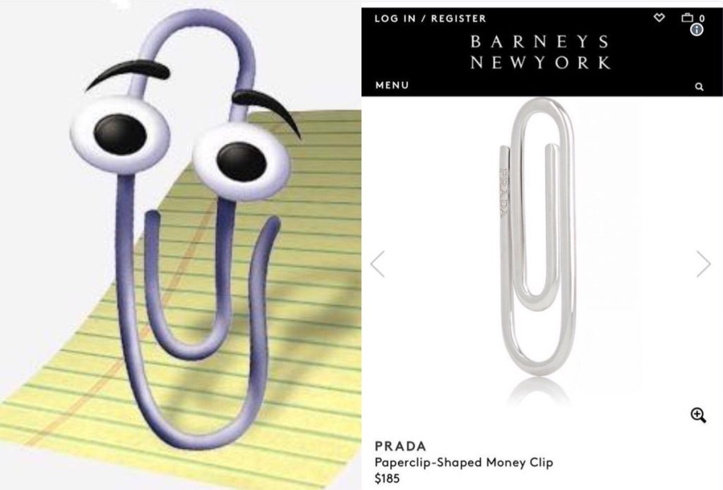 Money Clip PRADA Paperclip-Shaped Money Clip
