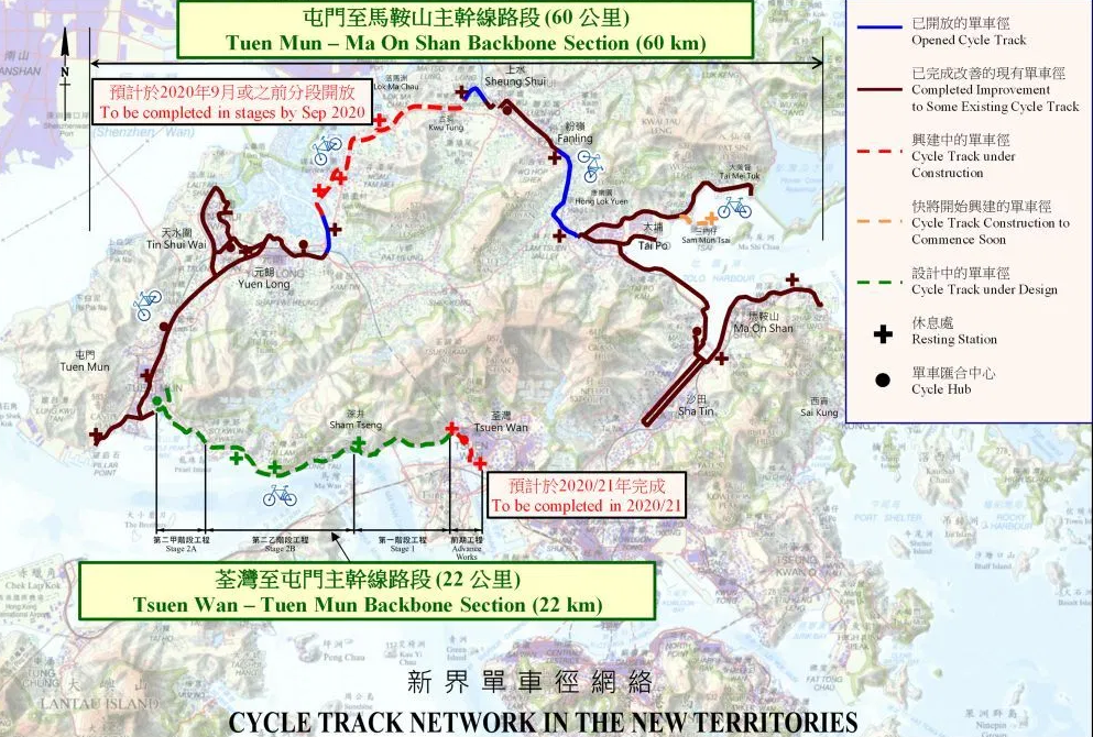大西北好去處 新界單車徑路線圖